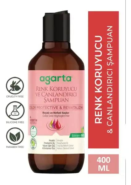Agarta Doğal Renk Koruyucu ve Canlandırıcı Şampuan Saç Sağlığı ve Parlaklığı İçin