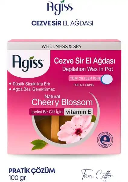 Agiss Tüm Ciltler İçin 100 Gr Cezve Şer Ağda Doğal ve Etkili Tüy Dökme Çözümü