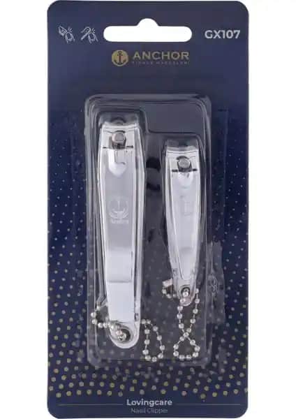 Anchor GX107 2'li Tırnak Makası Seti: Dayanıklı ve Ergonomik Tırnak Bakım Aracı