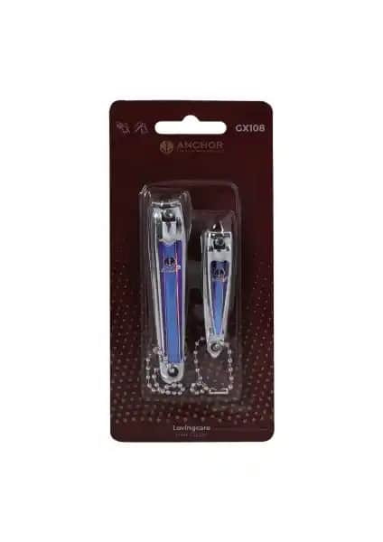 Anchor Mavi El ve Ayak Tırnak Makası 2'li Seti Estetik ve Dayanıklı Tasarım