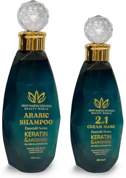 Arap Makyaj Dünyası 2'li Saç Bakım Seti: Güçlendiren ve Parlaklık Kazandıran Doğal Formüller