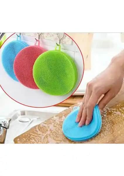 Arizzonna Silikon Bulaşık Yıkama Fırçası ve Süngeri: Hijyenik ve Dayanıklı Mutfak Temizlik Çözümü