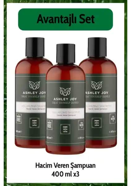 Ashley Joy Hacim Veren Şampuan İnce Telli ve Yağlı Saçlar İçin Doğal İçeriklerle Güçlendirilmiş
