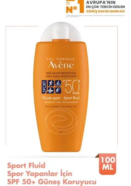 Avene Fluid Sport SPF 50+ Hassas ve Kuru Ciltler İçin Güçlü Güneş Koruyucu