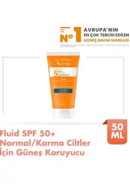 Avene Fluide SPF 50 Hassas Ciltler İçin Yüksek Koruma Sağlayan Güneş Kremi