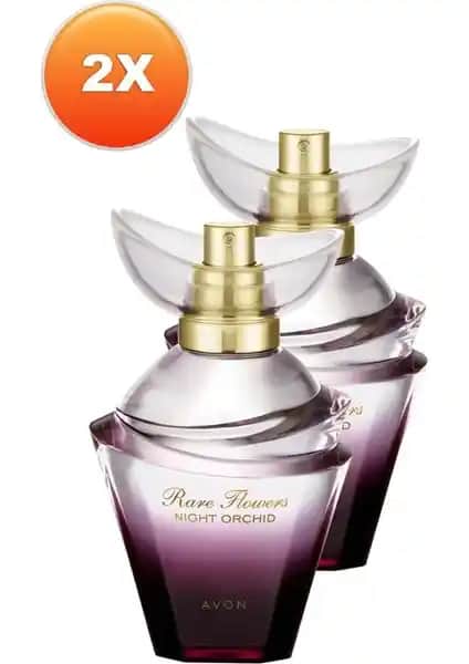 Avon Rare Flowers Night Orchid Kadın Parfüm Edp 50 Ml İkili Set Zarafet ve Kalıcılık Sunar
