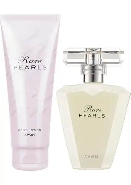 Avon Rare Pearls Kadın Parfüm ve Vücut Losyonu Paketi Kalıcı Koku ve Şık Tasarım