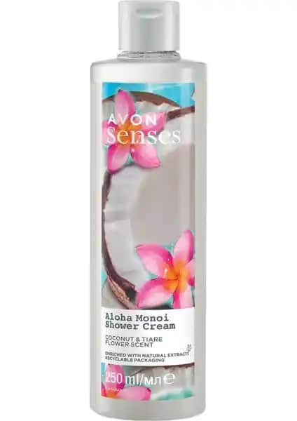 Avon Senses Aloha Monoi Tiare Çiçeği ve Hindistan Cevizi Kokulu Duş Jeli Ürün Tanıtımı ve Özellikleri