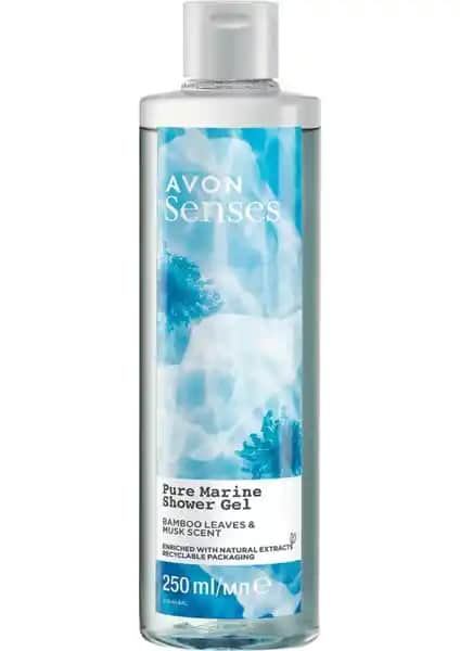 Avon Senses Pure Marine Bambu Yaprağı ve Misk Kokulu Duş Jeli - Doğal ve Ferah Temizlik Ürünü