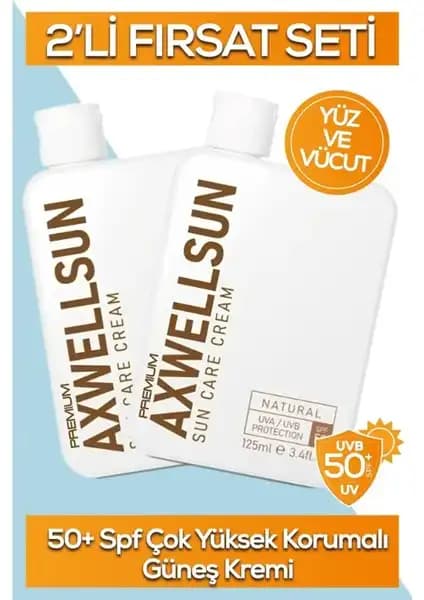 Axwell 50 SPF+ 2 Li Fırsat Seti Güneş Koruyucu ve Leke Karşıtı Nemlendirici Ürün