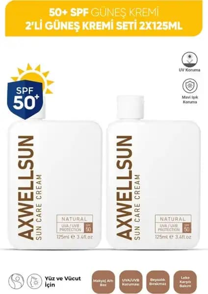 Axwell 50 SPF+ 2 Li Fırsat Seti: Yüksek Koruma ve Cilt Bakımı Bir Arada