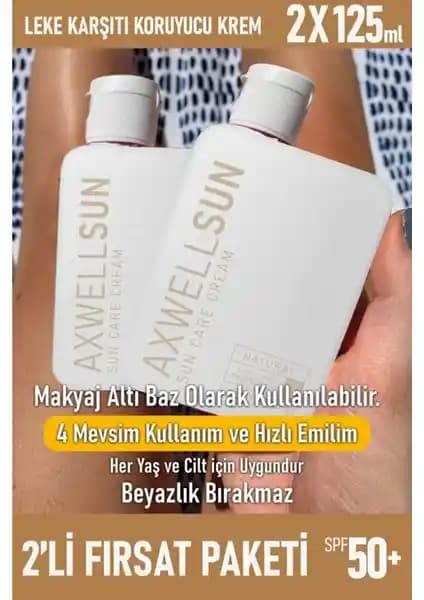 Axwell Premium Güneş Koruyucu Krem: Yüksek Koruma ve Cilt Bakımını Bir Arada Sunar