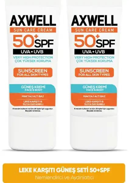 Axwell SPF 50+ 2'li Güneş Kremi Seti: Yüksek Koruma ve Cilt Bakımında Güçlü Çözüm