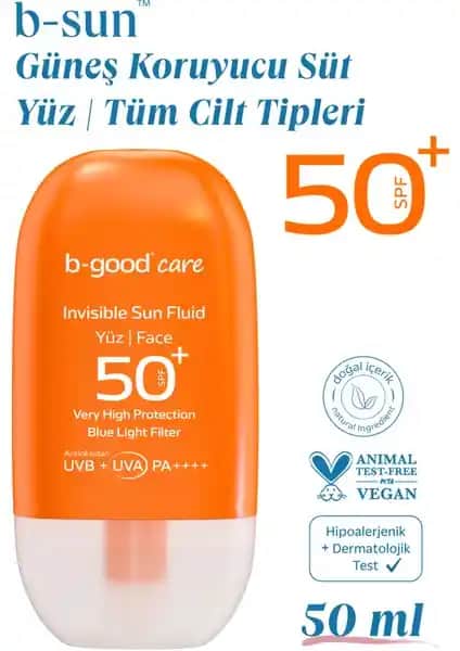 B-Good Yetişkin Güneş Sütü SPF 50+ ile Güçlü ve Hassas Ciltler İçin Güvenilir Koruma
