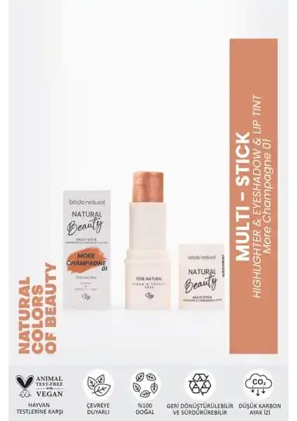 Bade Natural Çok Amaçlı Makyaj Çubuğu: Doğal İçerik ve Çok Fonksiyonluluk Özellikleri