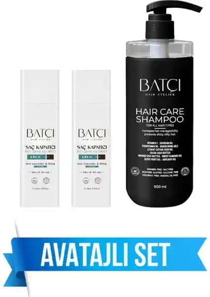 Batçı Hair Ateliler Saç Kapatıcı ve Şampuan Seti ile Doğal ve Sağlıklı Saçlara Kavuşun