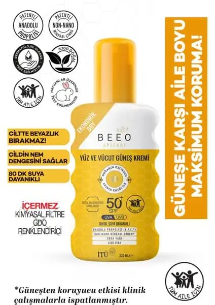BEE'O Apicare Propolisli Güneş Kremi: Doğal İçerik ve Yüksek Koruma Sağlayan Güvenilir Güneş Koruyucu