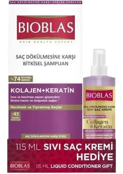 Bioblas Keratin Şampuan ve Sıvı Saç Kremi: Hacim ve Güçlendirme Odaklı Saç Bakım Seti