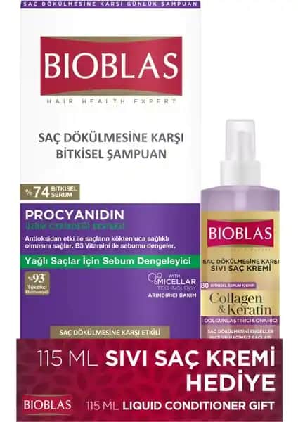 Bioblas Yağlanma Karşıtı Şampuan ve Sıvı Saç Kremi Seti ile Sağlıklı Saçlar