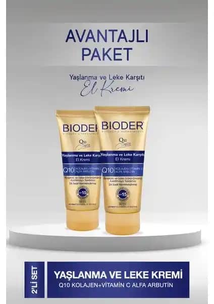 Bioder Yaşlanma ve Leke Karşıtı El Kremi: Güçlü İçeriklerle Etkili Bakım Çözümü