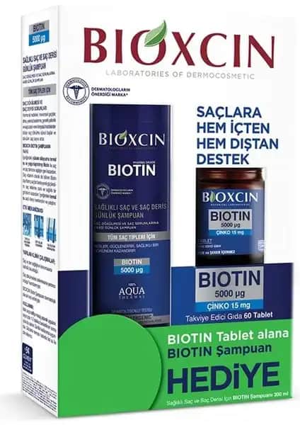 Bioxcin Biotin 5000 µg Çinko 15 mg + Biotin Şampuan Saç Sağlığı ve Güçlendirme İçin Optimal Çözüm