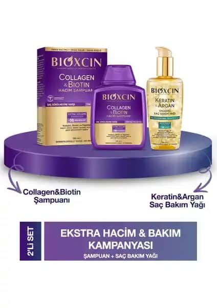 Bioxcin Collagen & Biotin Hacim Şampuanı ve Argan Saç Bakım Yağı İncelemesi