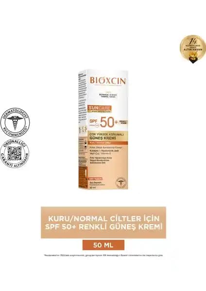 Bioxcin Renkli Sun Care SPF 50 Güneş Kremi Yüksek Koruma ve Suya Dayanıklılık Özelliğiyle