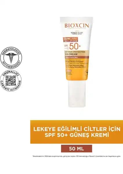 Bioxcin Sun Care Güneş Kremi Lekeye Eğilimli ve Hassas Ciltler İçin Yüksek Koruma 50 SPF