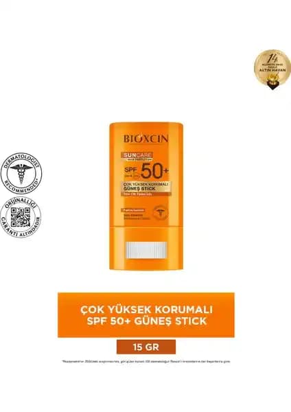 Bioxcin Sun Care Güneş Stick SPF50+ 15 g yüksek koruma ve pratik kullanım özellikleri