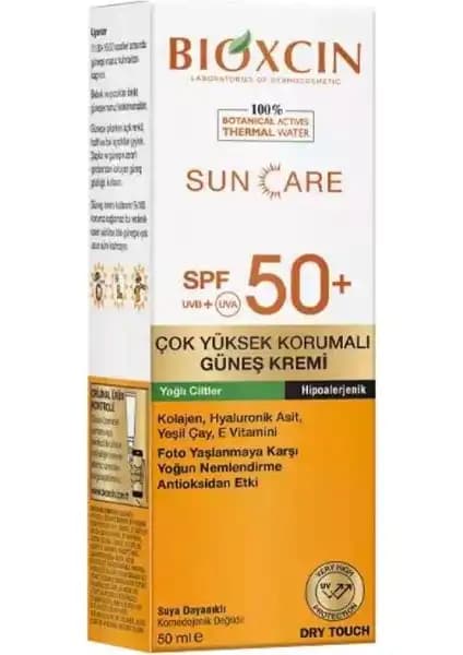 Bioxcin Sun Care SPF50+ Güneş Kremi Yağlı Ciltler İçin Yüksek Koruma ve Bakım Sağlar