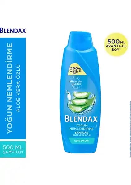 Blendax Aloe Vera Özlü Şampuan Kuru ve Hassas Saçlar İçin Derinlemesine Nem ve Güçlendirme