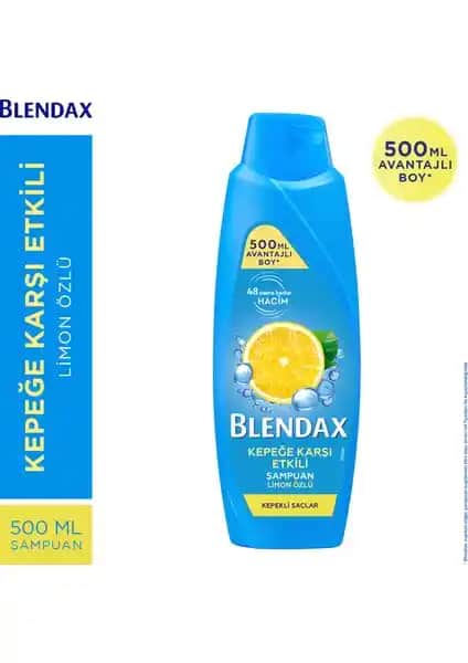 Blendax Kepeğe Karşı Etkili Limon Özlü Şampuan Saç Derisini Temizler ve Hacim Kazandırır
