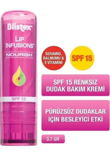 Blistex Lip Infusions Nourish SPF15 Dudak Bakım Ürünü Özellikleri ve Kullanım Avantajları