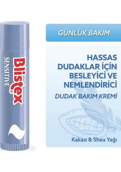 Blistex Sensitive Stick 4.25g Hassas Dudaklar İçin Doğal ve Güvenli Bakım Ürünü
