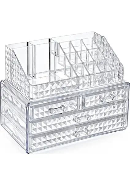 Box Up Diamond Klasik Organizerli 4'lü Çekmece Seti Şık ve Kullanışlı Depolama Çözümü