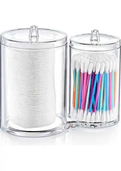 Box Up İkiz Makyaj Pamukluk Organizeri: Şık ve Fonksiyonel Bakım Düzeni Çözümü