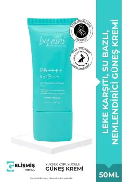By Nini SPF 50+ PA++++ Güneş Koruyucu: Yüksek Koruma ve Hafif Kullanım Özellikleri