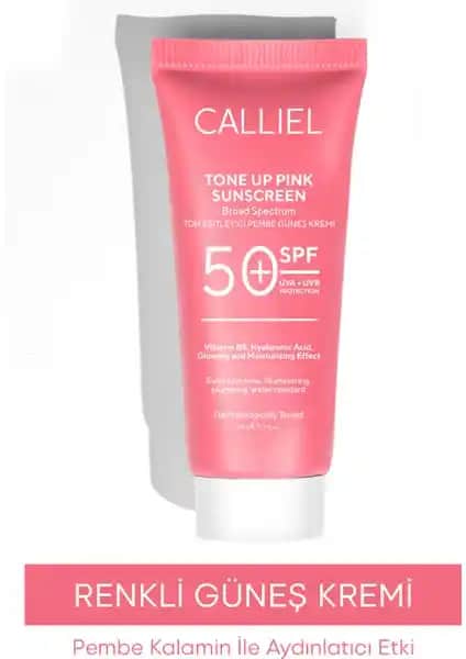 Calliel Ton Eşitleyici ve Aydınlatıcı SPF 50+ Güneş Kremi Cilt Sağlığı ve Parlaklığı İçin