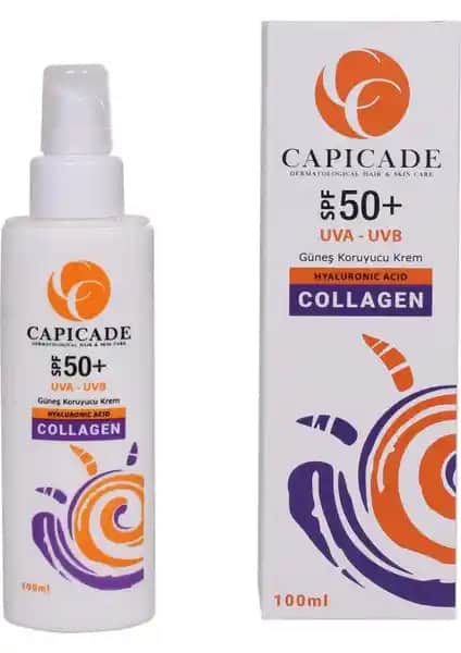 Capicade SPF 50+ Kollajen Güneş Koruyucu Krem: Günlük Cilt Koruma ve Yenileme Çözümü Türkiye