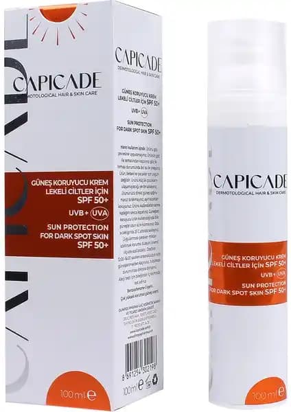 Capicade SPF50+ Güneş Koruyucu Krem Hassas ve Lekeli Ciltler İçin Yüksek Koruma Sağlar