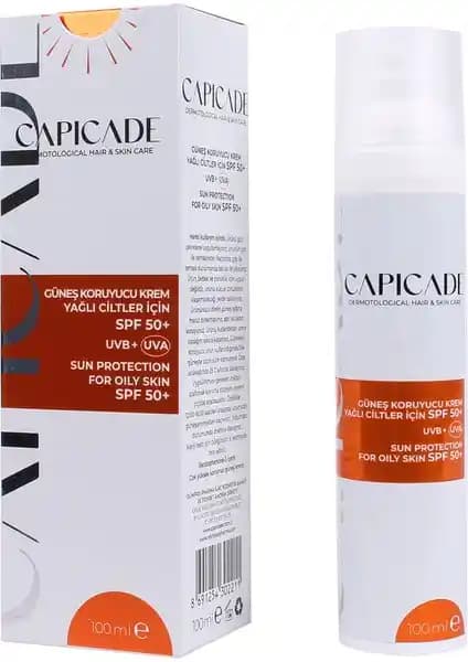 Capicade SPF50+ Güneş Koruyucu Krem Yağlı ve Akne Eğilimli Ciltler İçin Güvenilir Koruma