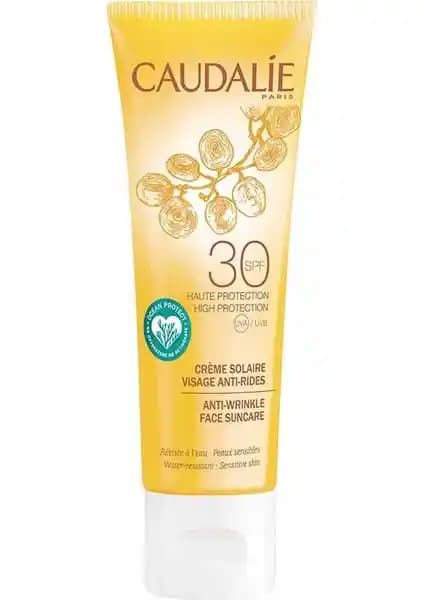 Caudalie Anti Wrinkle Face Suncare SPF 30 Hassas Ciltler İçin Yüksek Koruma ve Doğal İçeriklerle Güçlendirilmiş