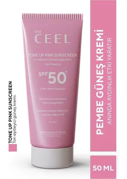 Ceel SPF 50+ Ton Up Pink Güneş Kremi: Cilt Koruma ve Güzelleştirme İçin Günlük Kullanım Ürünü