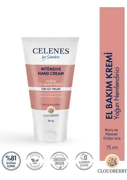 Celenes By Sweden Cloudberry Yoğun El Bakım Kremi Kuru ve Hassas Ciltler İçin Doğal Çözüm