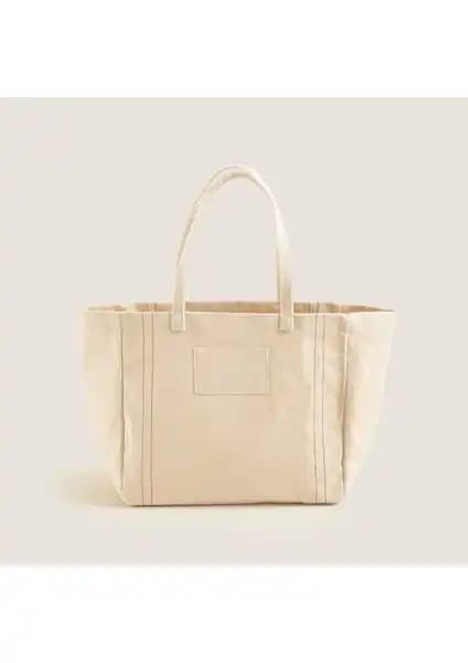 Chakra Simply Tote Bag 32 cm Natural: Günlük Şıklık ve Fonksiyonellik İçin Ideal Çanta