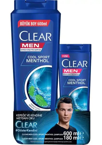 Clear Men Cool Sport Menthol Şampuan Erkekler İçin Kepeğe Karşı Ferahlatıcı Saç Bakım Ürünü