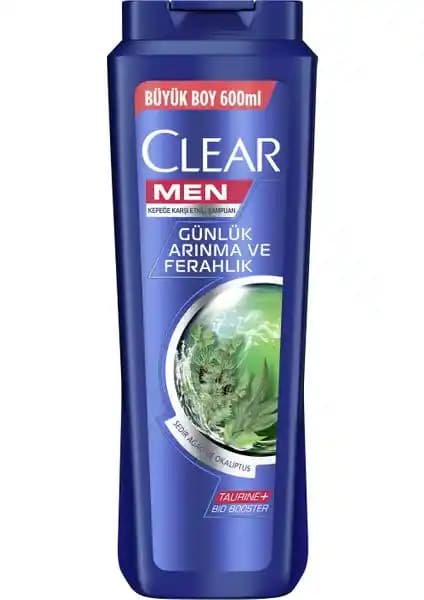 Clear Men Günlük Arınma ve Ferahlık Şampuanı Erkekler İçin Doğal ve Etkili Temizlik Ürünü