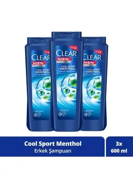 Clear Men Kepeğe Karşı Etkili Şampuan Cool Sport Menthol Erkekler İçin Ferahlatıcı Saç Bakım Ürünü