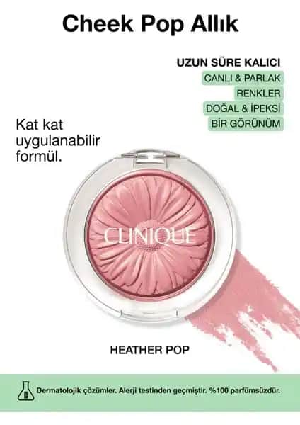 Clinique Cheek Pop Allık Heather Pop: Doğal ve Uzun Süre Kalıcı Yüz Makyajı Ürünü