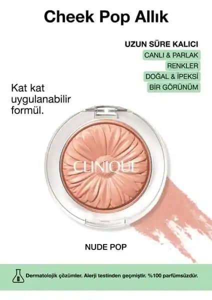 Clinique Cheek Pop Allık Nude Pop: Doğal ve Ipeksi Görünüm İçin Mükemmel Seçenek
